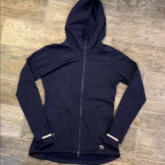 J. Crew Tops - New Balance x J.crew zip up hoodie navy medium